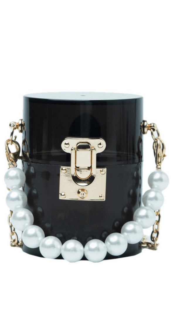 AIIZIE BROWN ACRYLIC PEARL JELLY BAG - product image