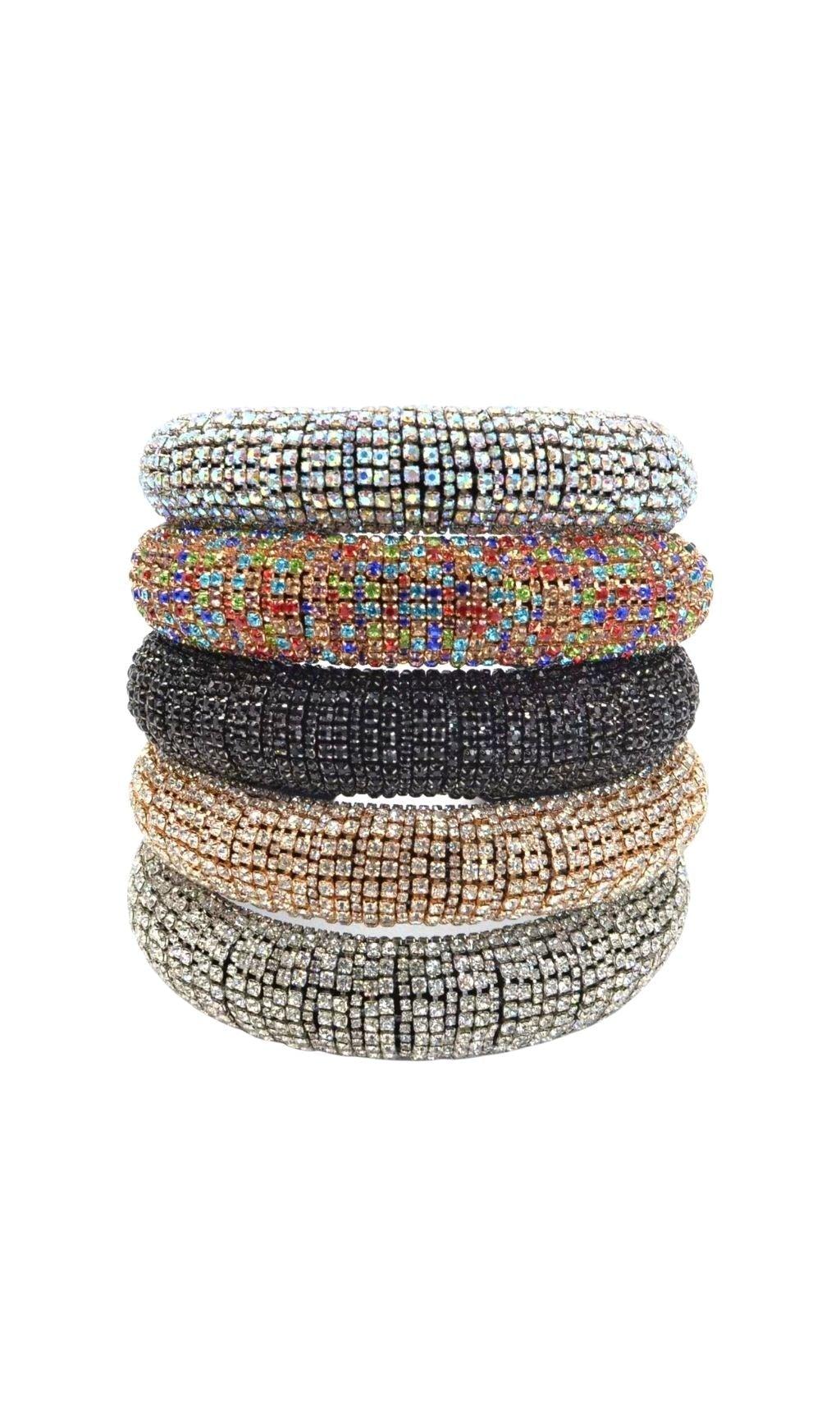 FERMACAPELLI IN CRISTALLO NERO