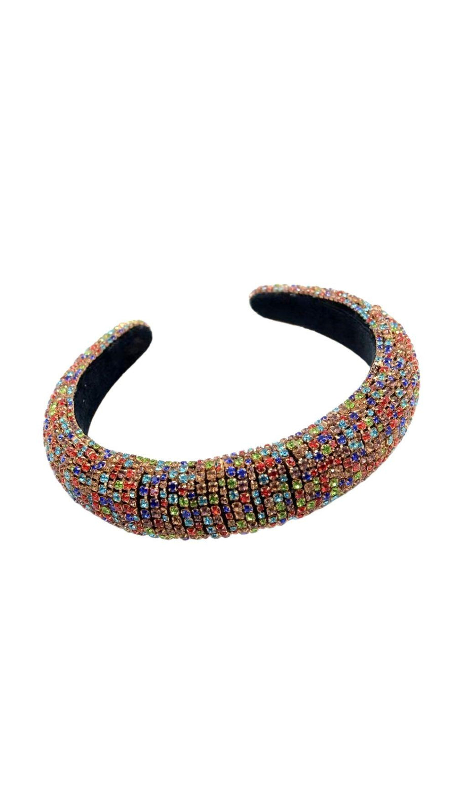 COLOURED CRYSATL HAIR CLASP