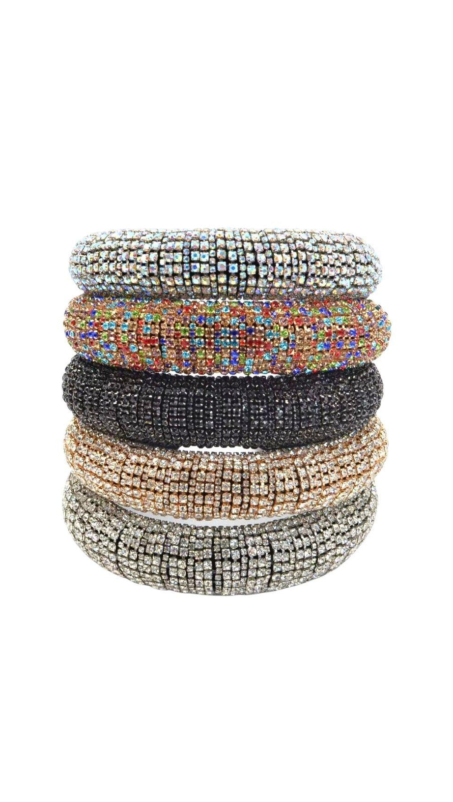 COLOURED CRYSATL HAIR CLASP