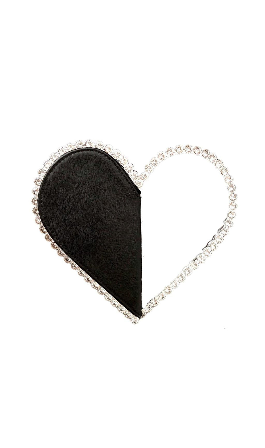 BLACK LOVE DIAMOND LEDERCLUTCH