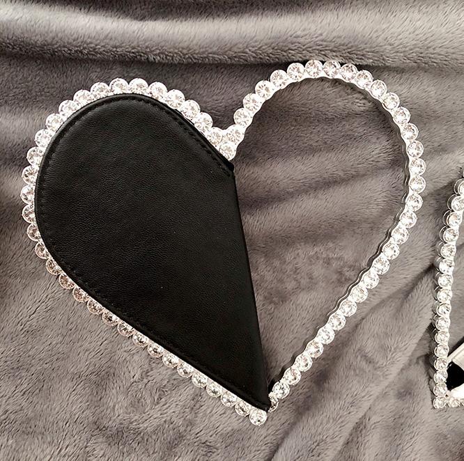 POCHETTE IN PELLE BLACK LOVE DIAMOND