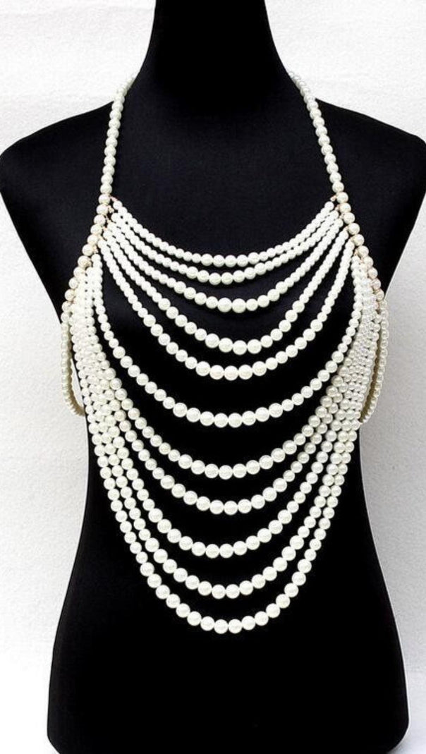 AIIZIE WHITE PEARL SHAWL TOP - product image