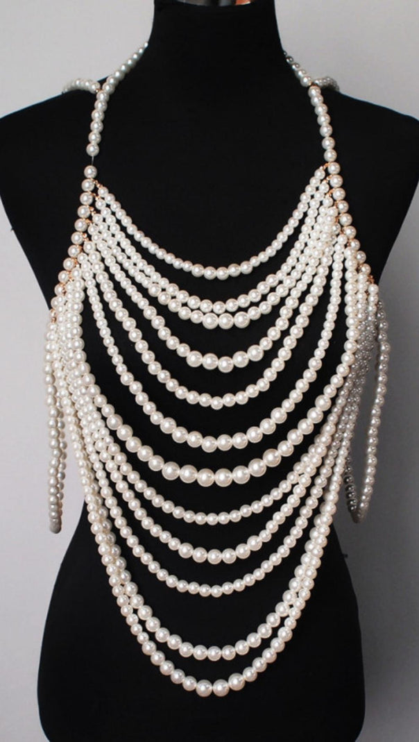 AIIZIE WHITE PEARL SHAWL TOP - product image