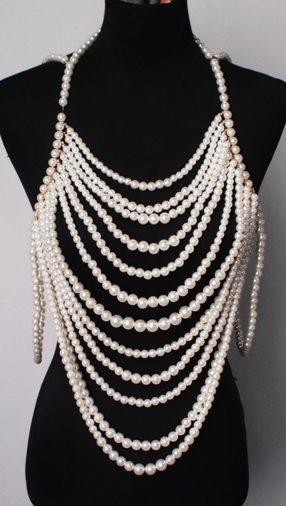 WHITE PEARL SHAWL TOP