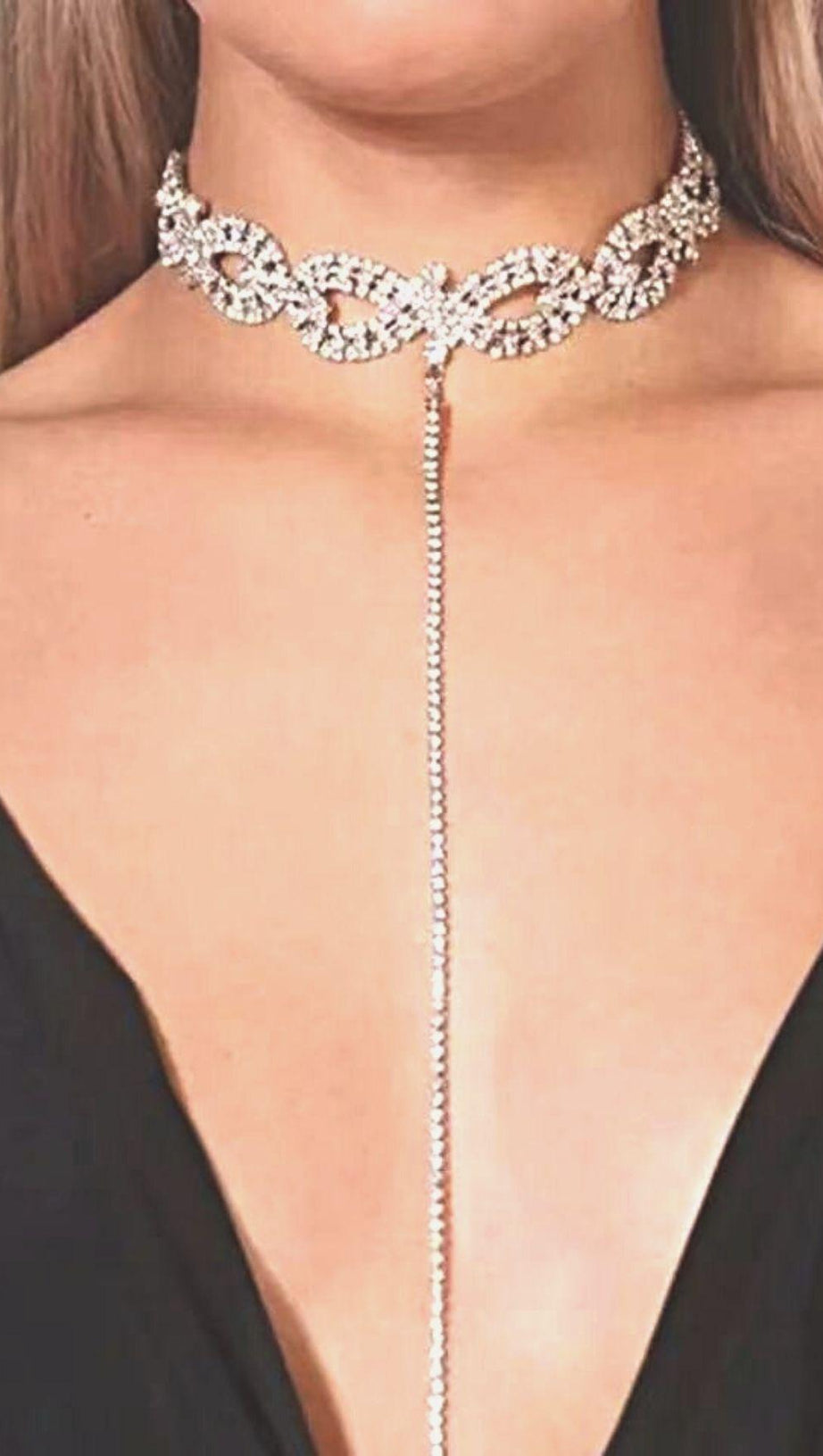 CRSTAL LONG NECKLACE