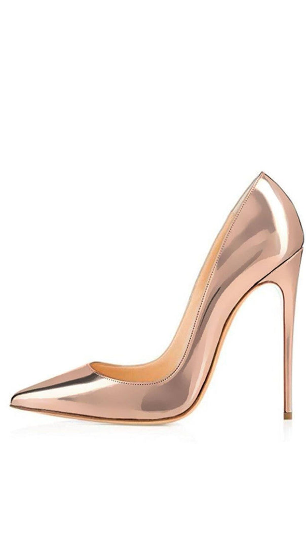 AIIZIE ROSE GOLD STILETTO HIGH HEEL SHOES - product image