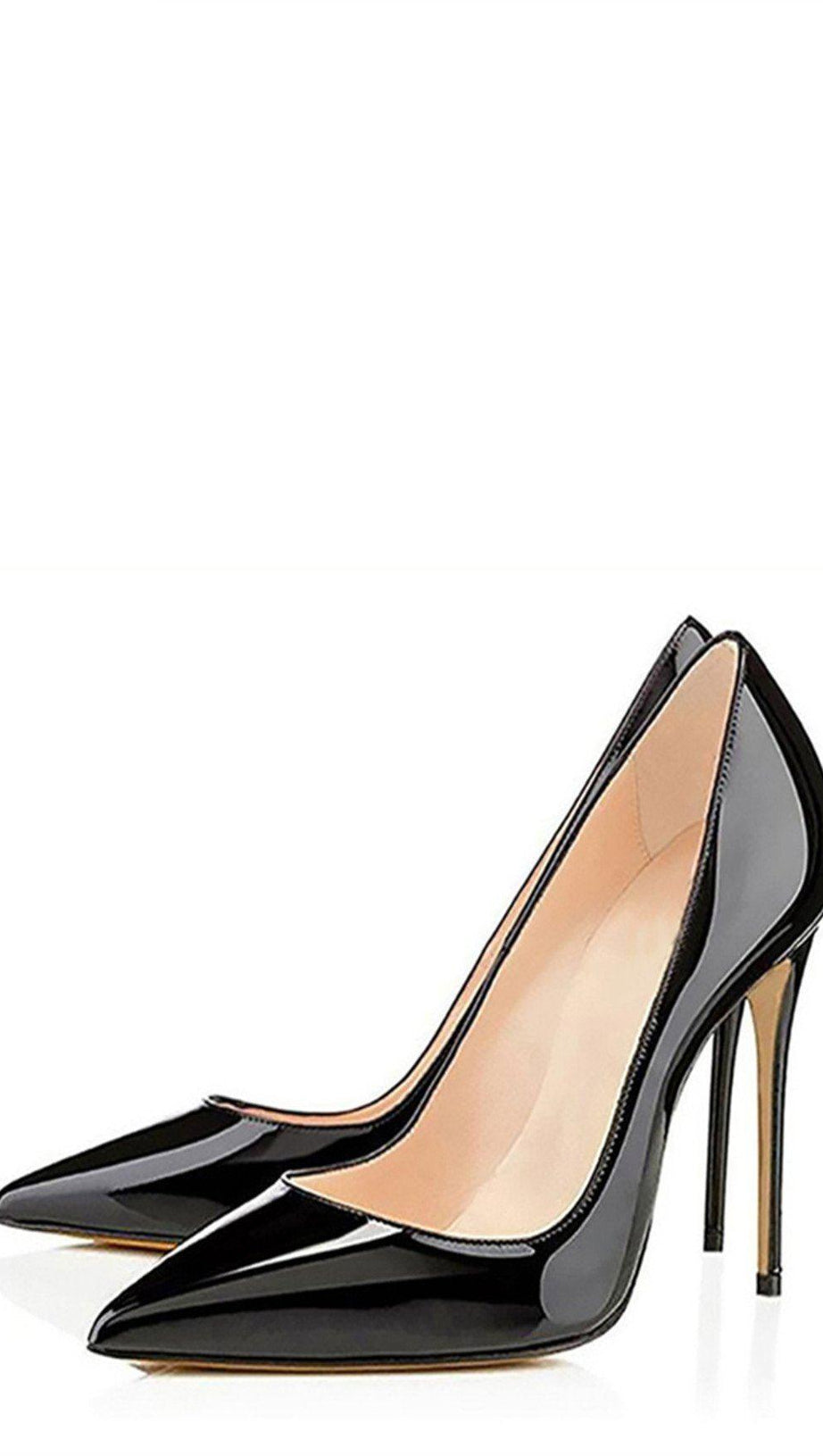SCHWARZE STILETTO-SCHUHE MIT HOHER ABSATZ