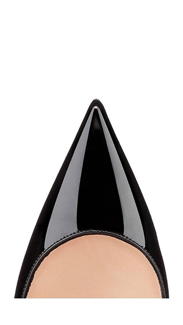 AIIZIE BLACK STILETTO HIGH HEEL SHOES - product image