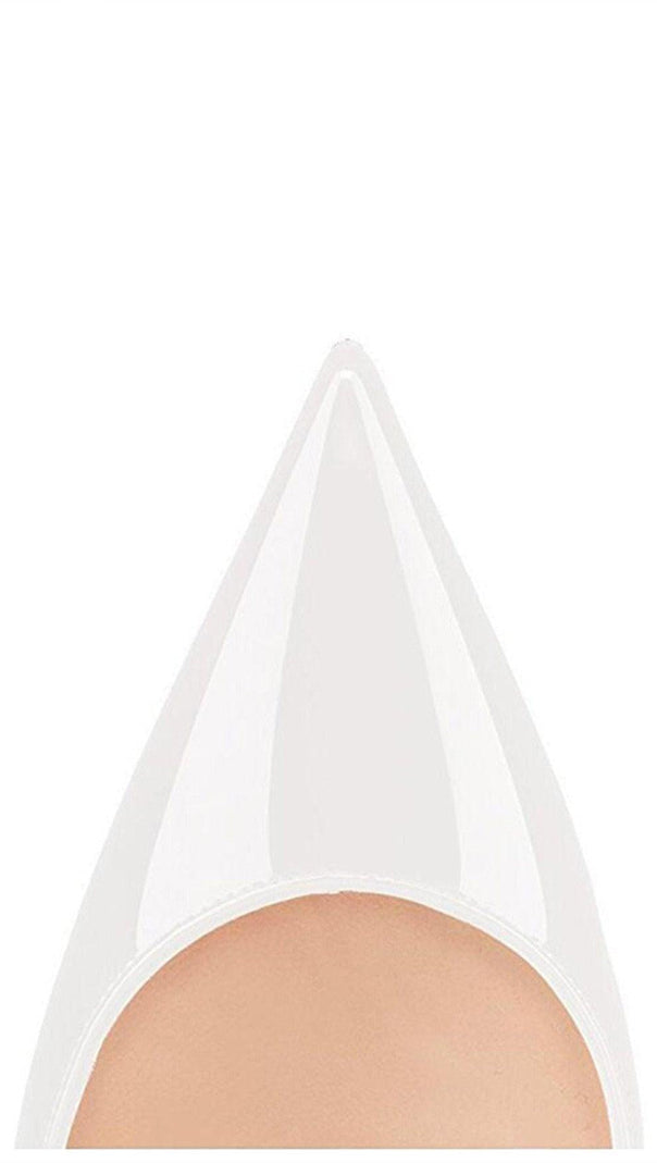 AIIZIE WHITE STILETTO HIGH HEEL SHOES - product image