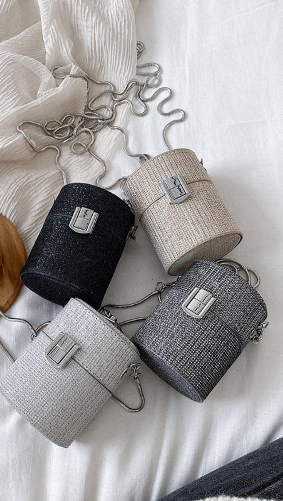 BORSA A SECCHIELLO - BEIGE