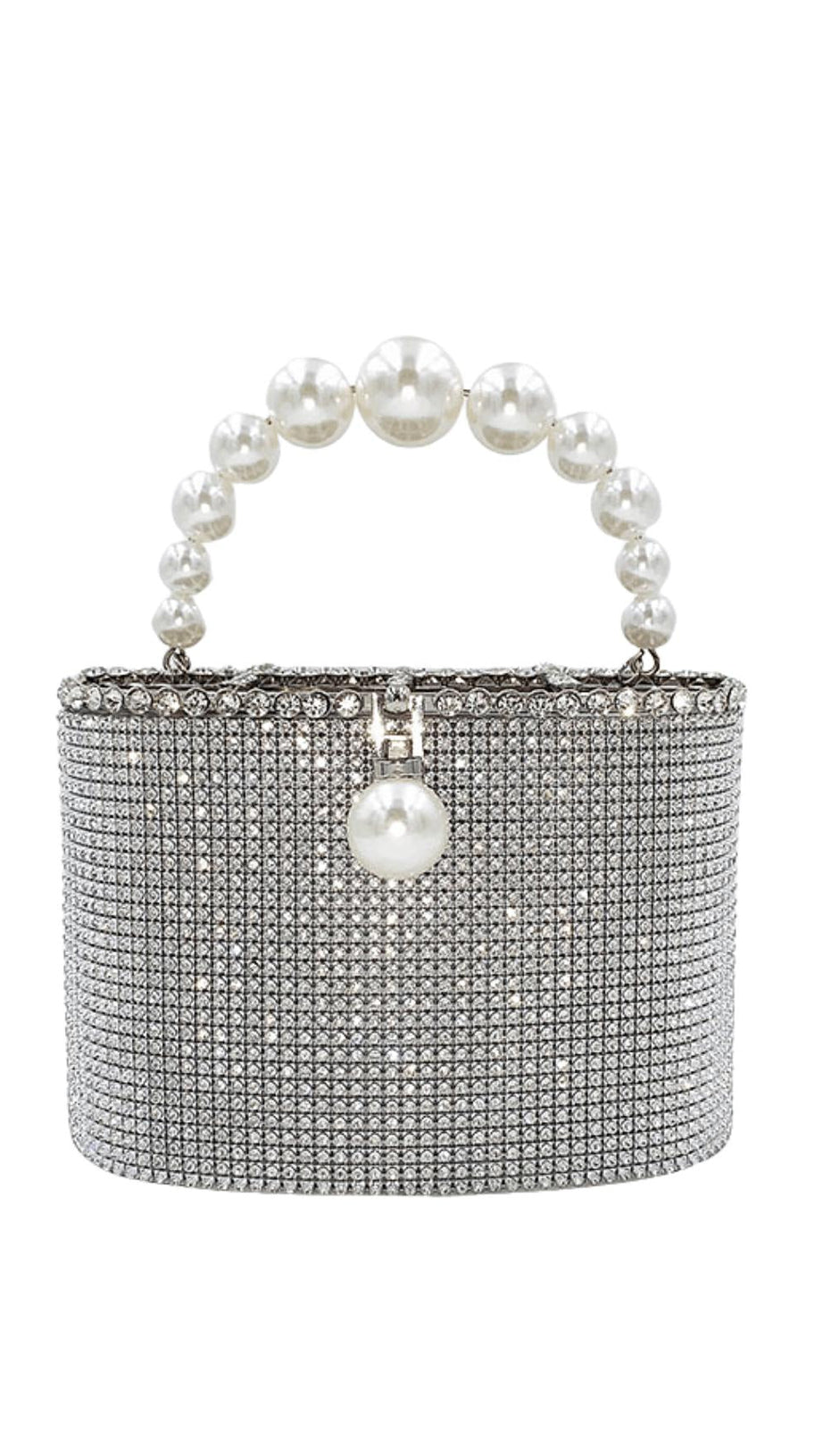 BORSA A MANO CON PERLA ARGENTO