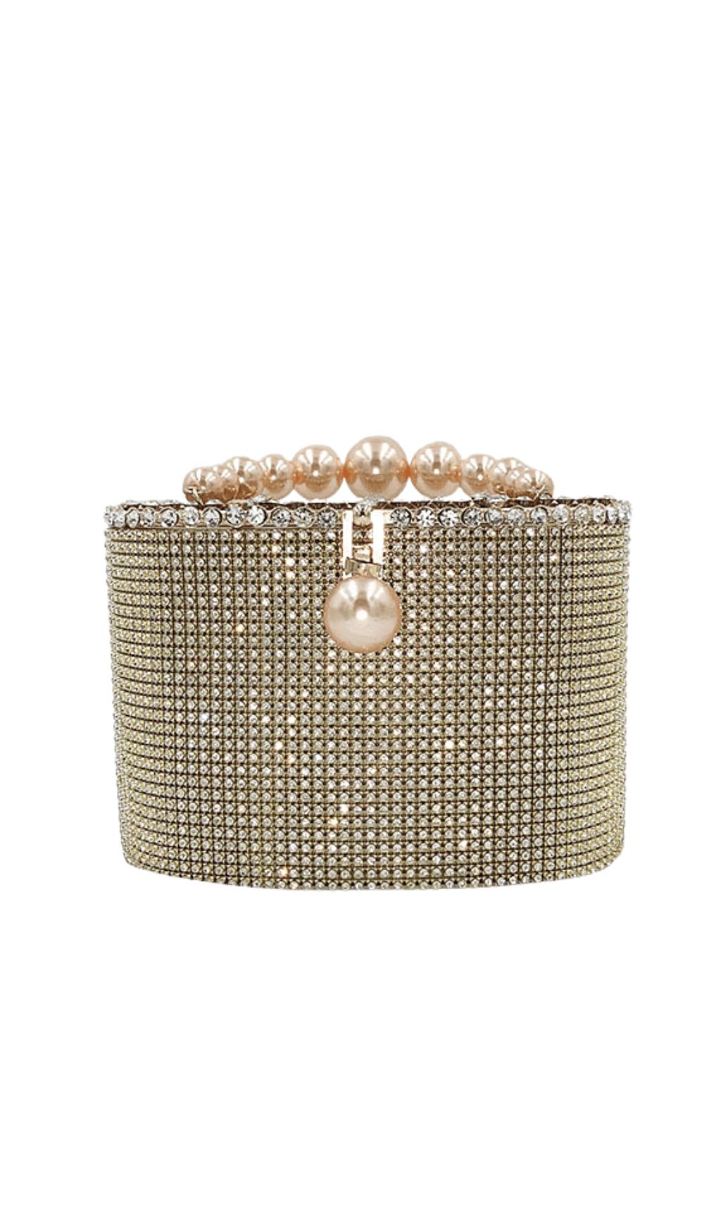 BORSA A MANO CON PERLA ARGENTO