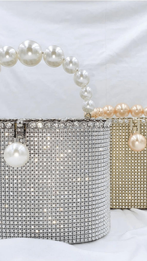 AIIZIE SLIVER PEARL LUGGAGE HANDBAG - product image