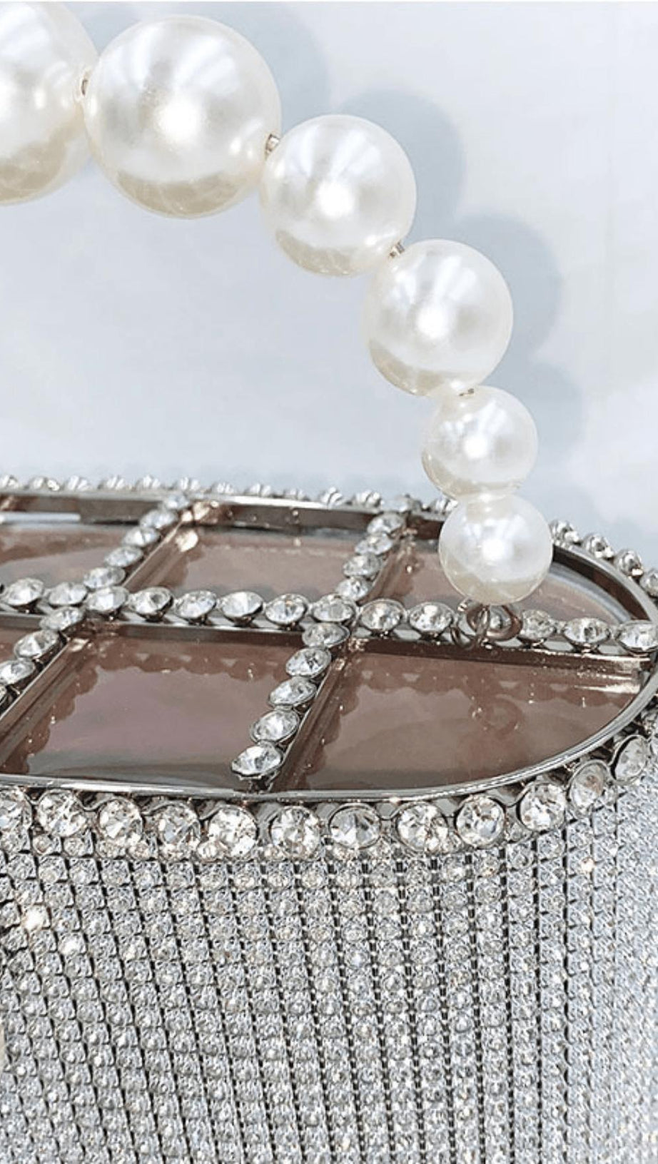 SLIVER PEARL LUGGAGE HANDBAG