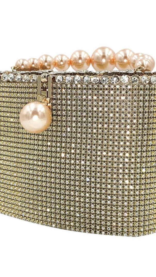 AIIZIE SLIVER PEARL LUGGAGE HANDBAG - product image