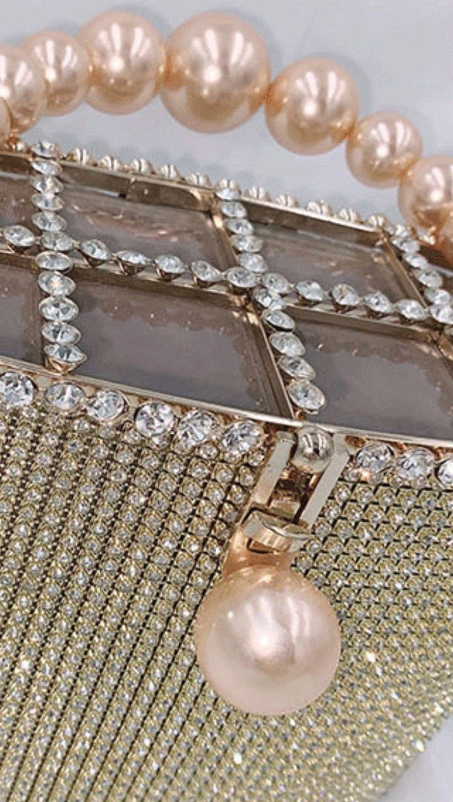 SLIVER PEARL LUGGAGE HANDBAG