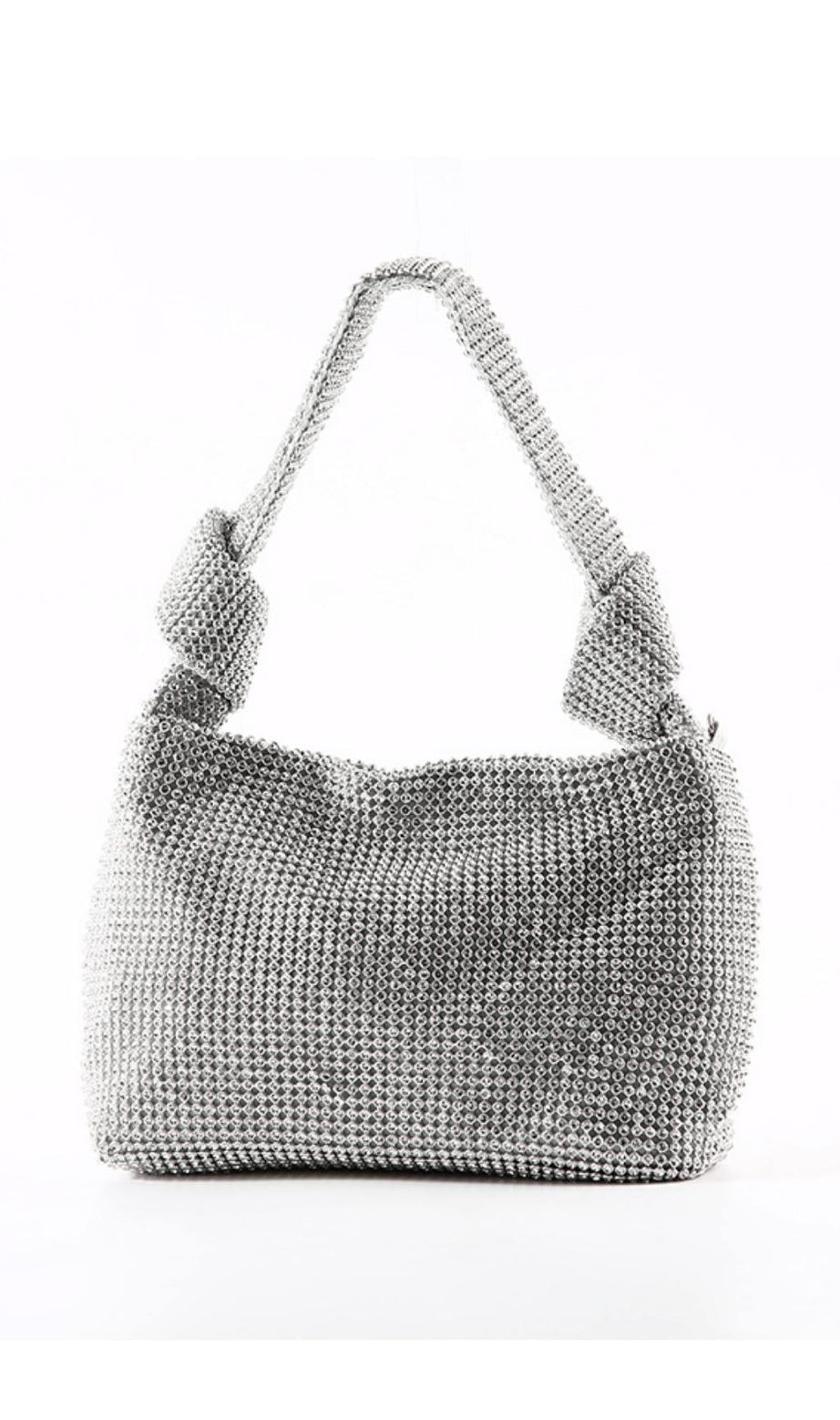 Kristallhandtasche – Silber