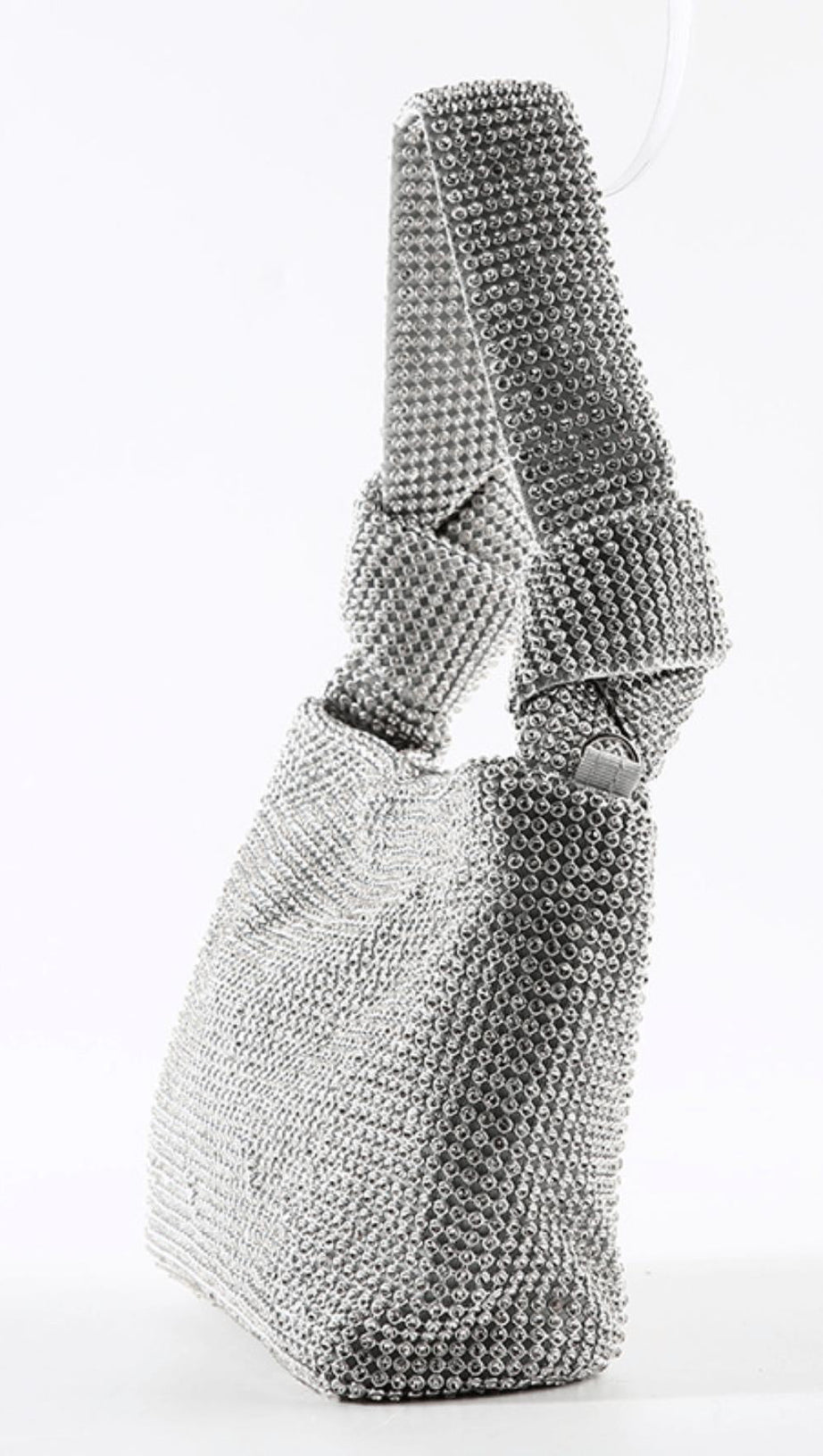 BORSA A MANO CON CRISTALLI - NERA