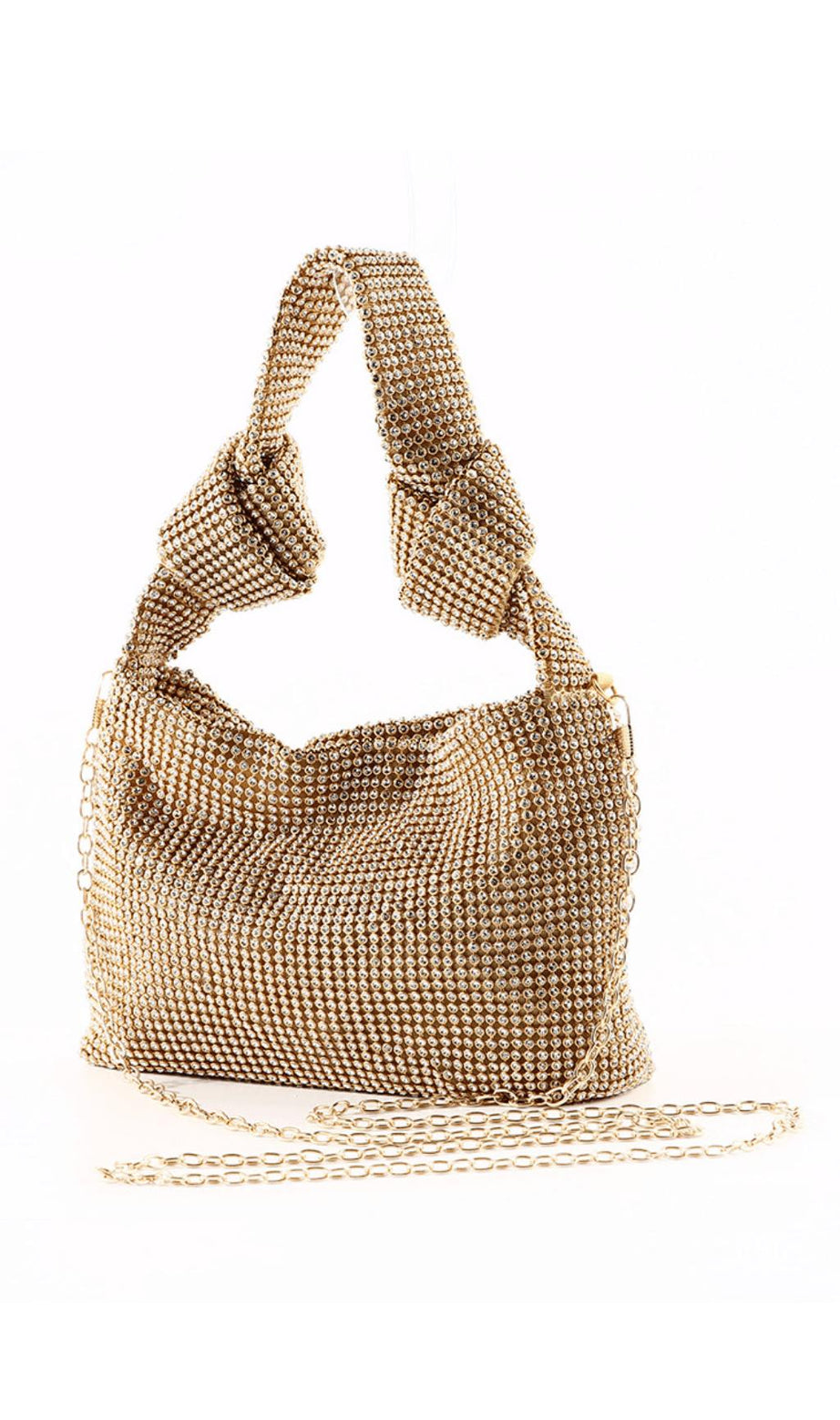 KRISTALLHANDTASCHE - GOLD