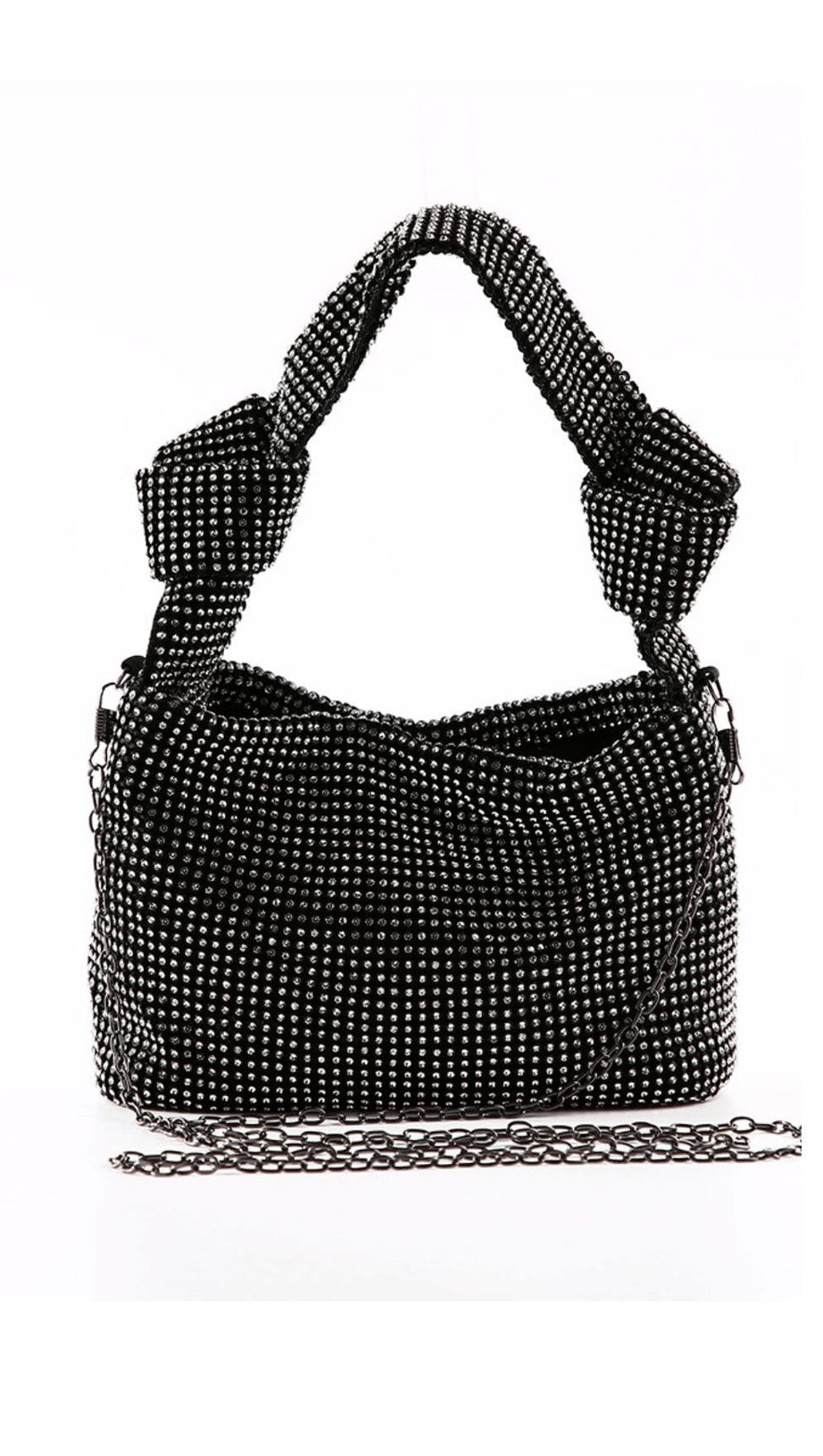 BORSA A MANO CON CRISTALLI - ORO