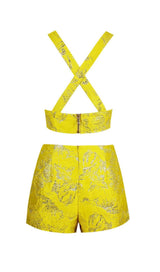 JACQUARD TWO PIECE SET IN YELLOW