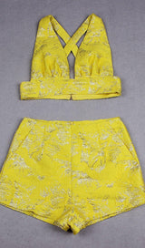 JACQUARD TWO PIECE SET IN YELLOW