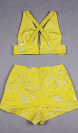 JACQUARD TWO PIECE SET IN YELLOW