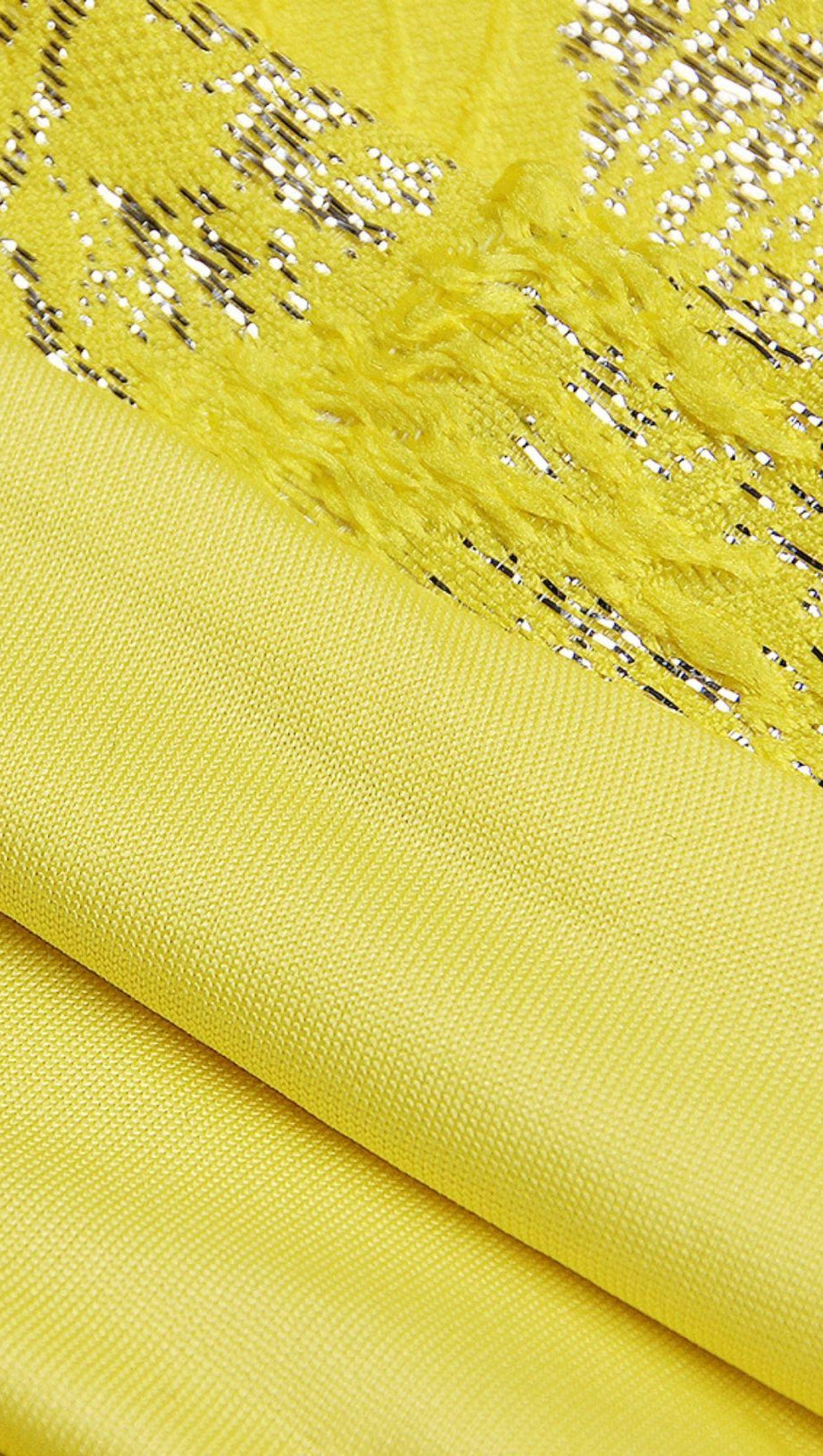 JACQUARD TWO PIECE SET IN YELLOW