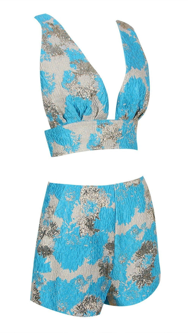Jacquard Two Piece Set in Yellow
