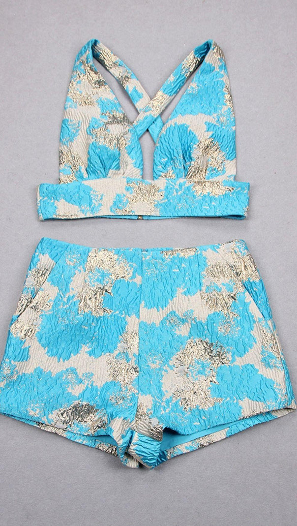 Jacquard Two Piece Set in Yellow