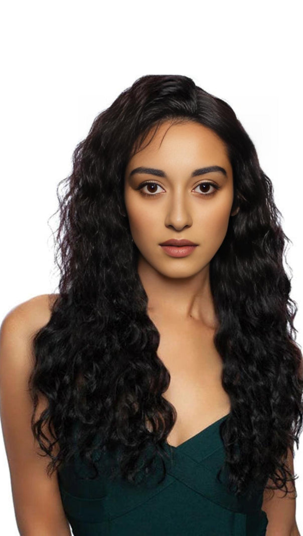 AIIZIE BLACK GLUELESS WAVY WIG - product image