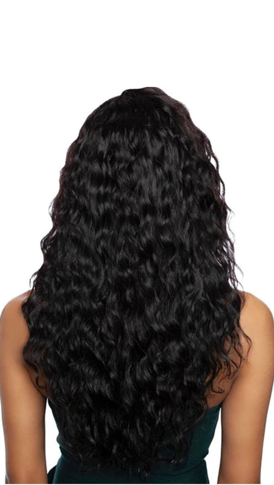 BLACK GLUELESS WAVY WIG