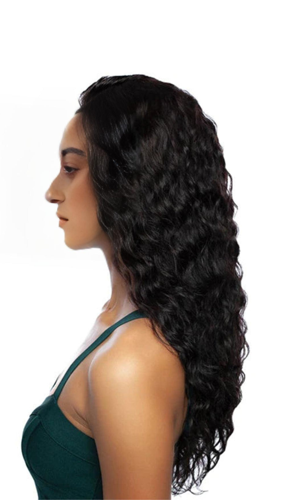 BLACK GLUELESS WAVY WIG