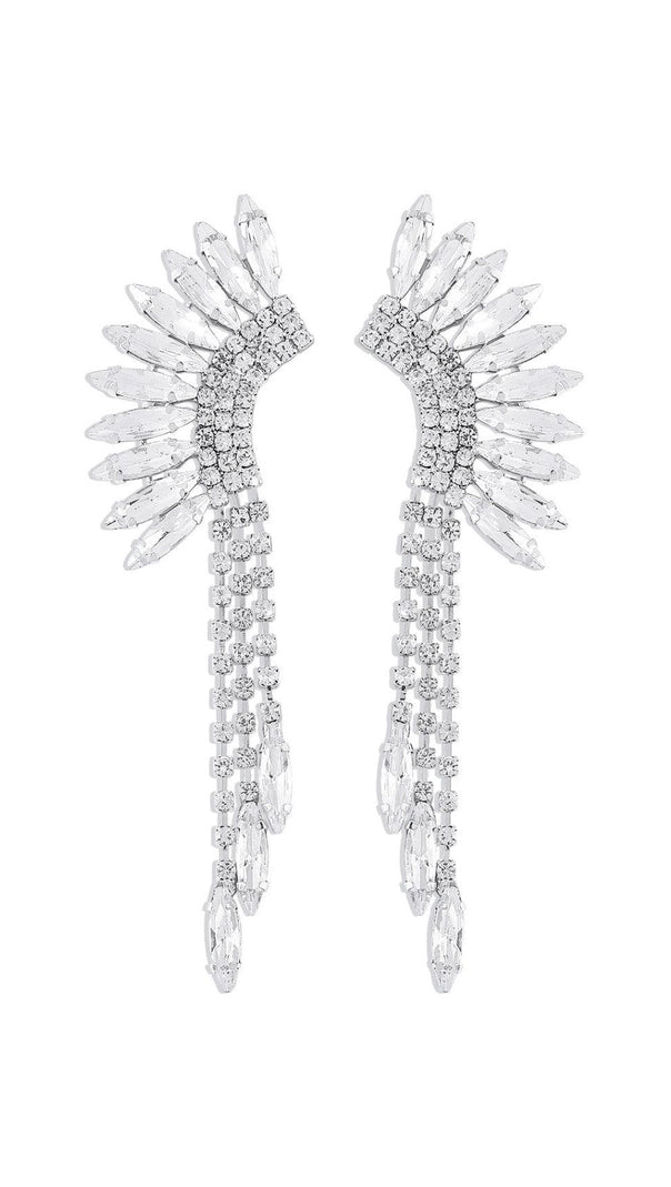 AIIZIE SILVER TIERED DROP EARRINGS - product image