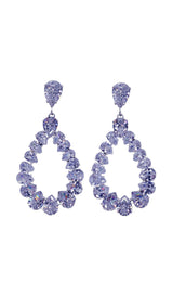 SILVER DIAMANTE TEARDROP EARRINGS