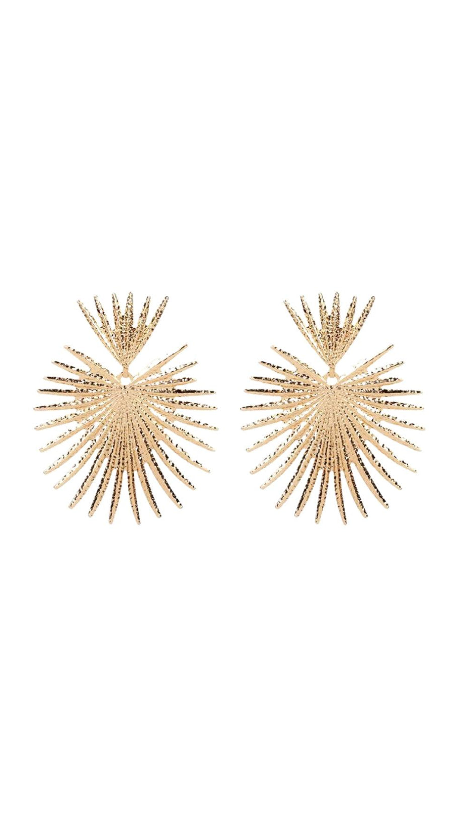 GOLD STARBURST DROP EARRINGS
