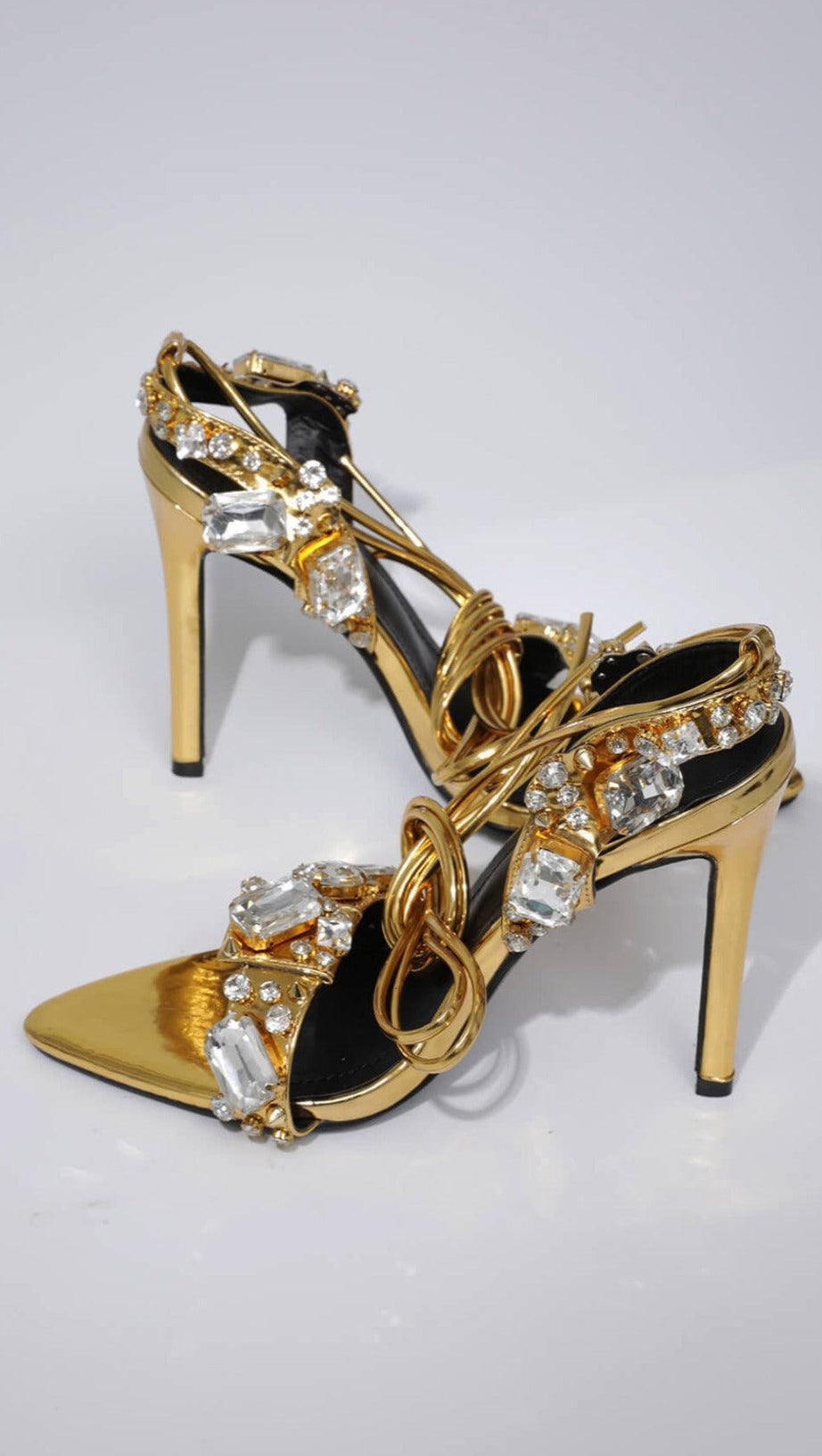 CRYTAL SCHNÜRSCHUHE IN GOLD