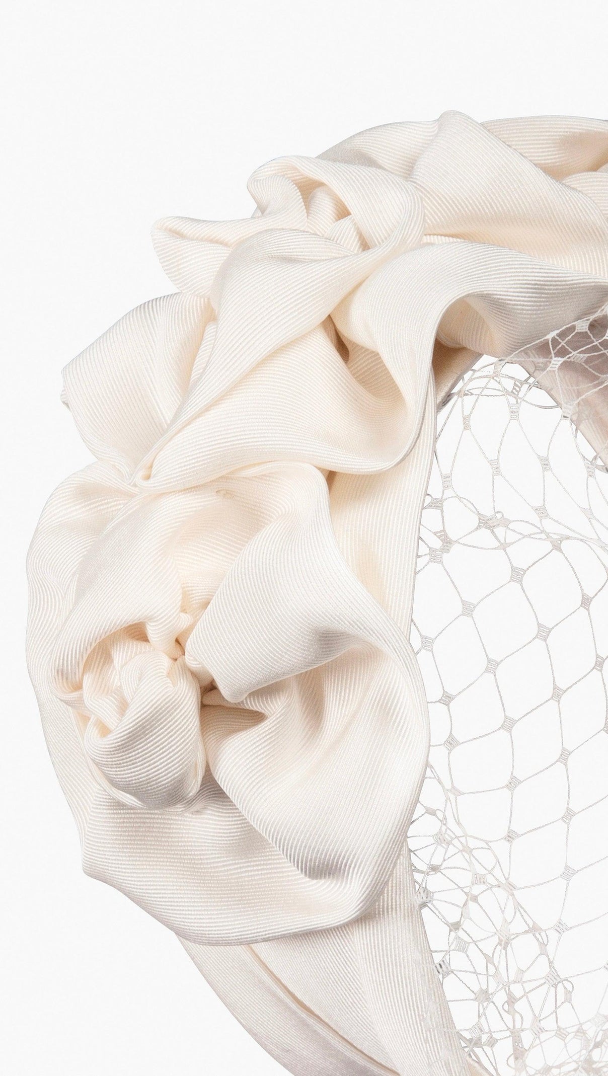 AIIZIE TRIPLE ROSETTE WITH VEIL IN CREAM - product image
