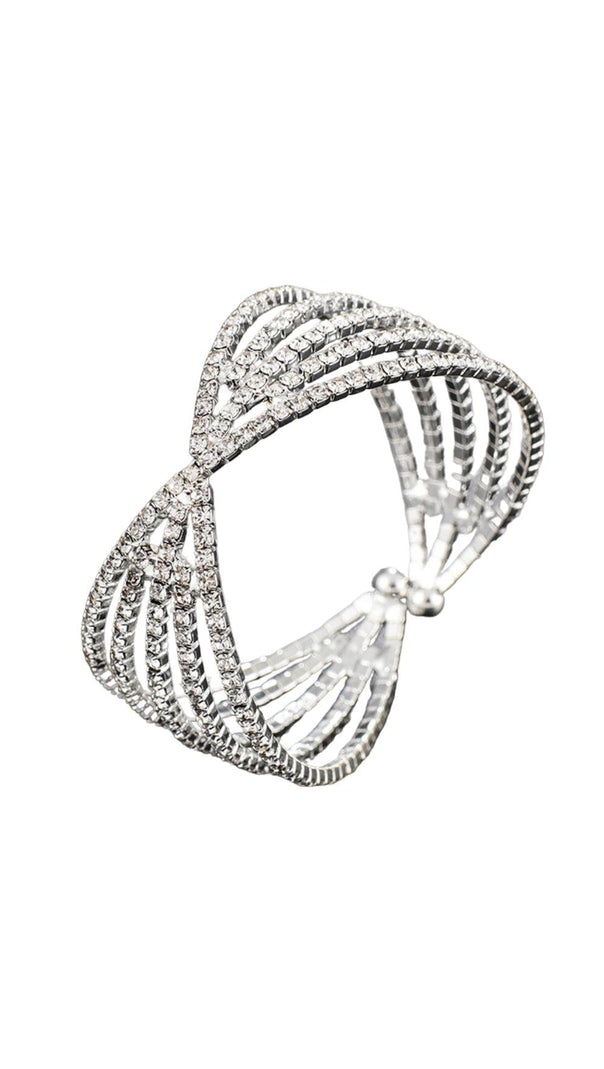 AIIZIE SILVER DIAMANTE CUFF BRACELET - product image