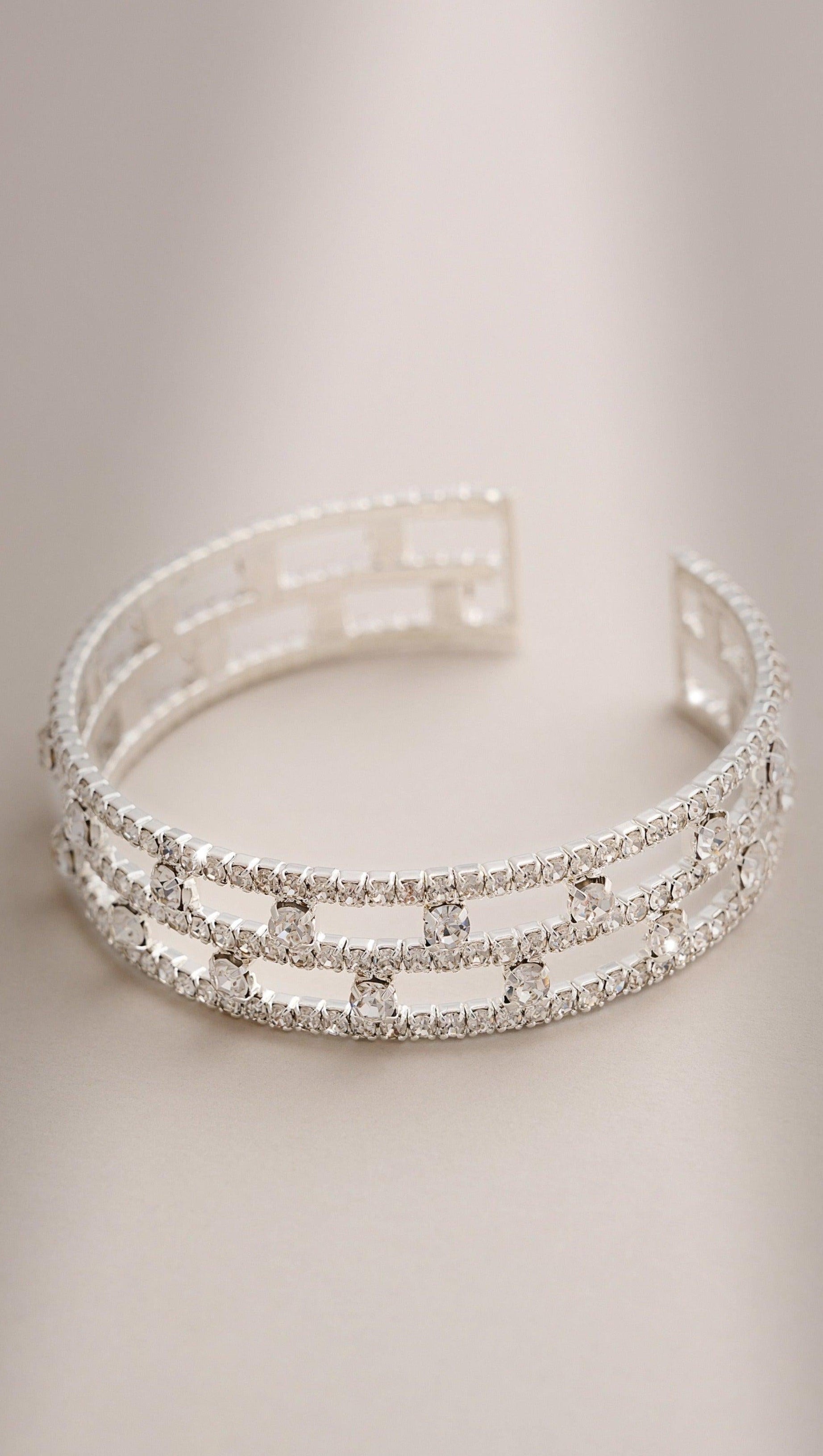 SILBERNES DIAMANTENARMBAND
