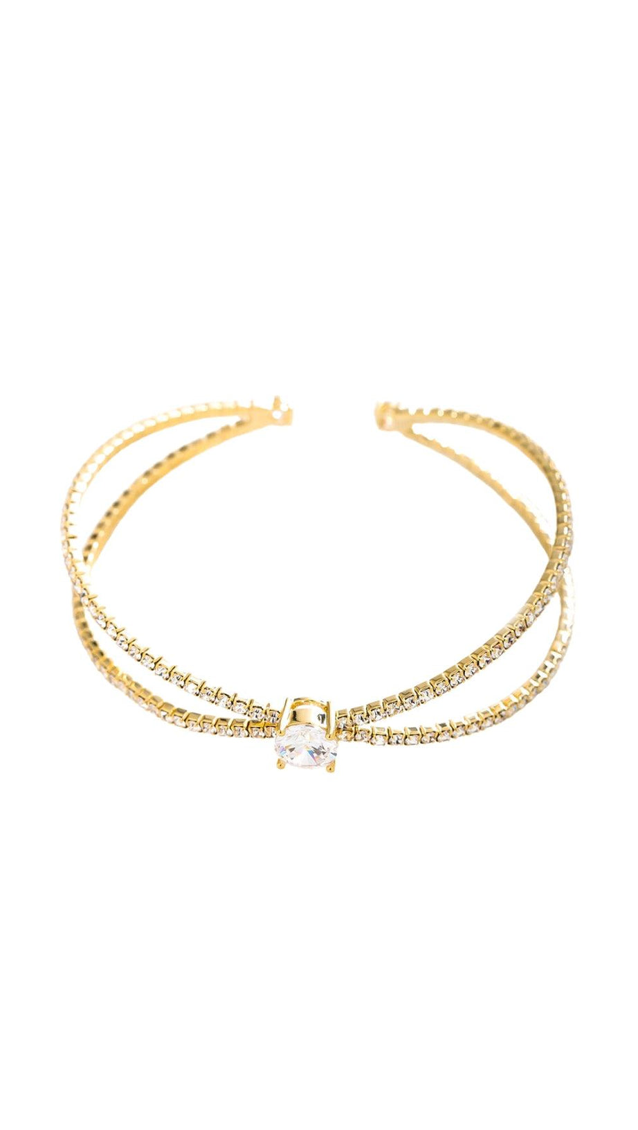 GOLDENES ARMBAND MIT DIAMANTANHÄNGER