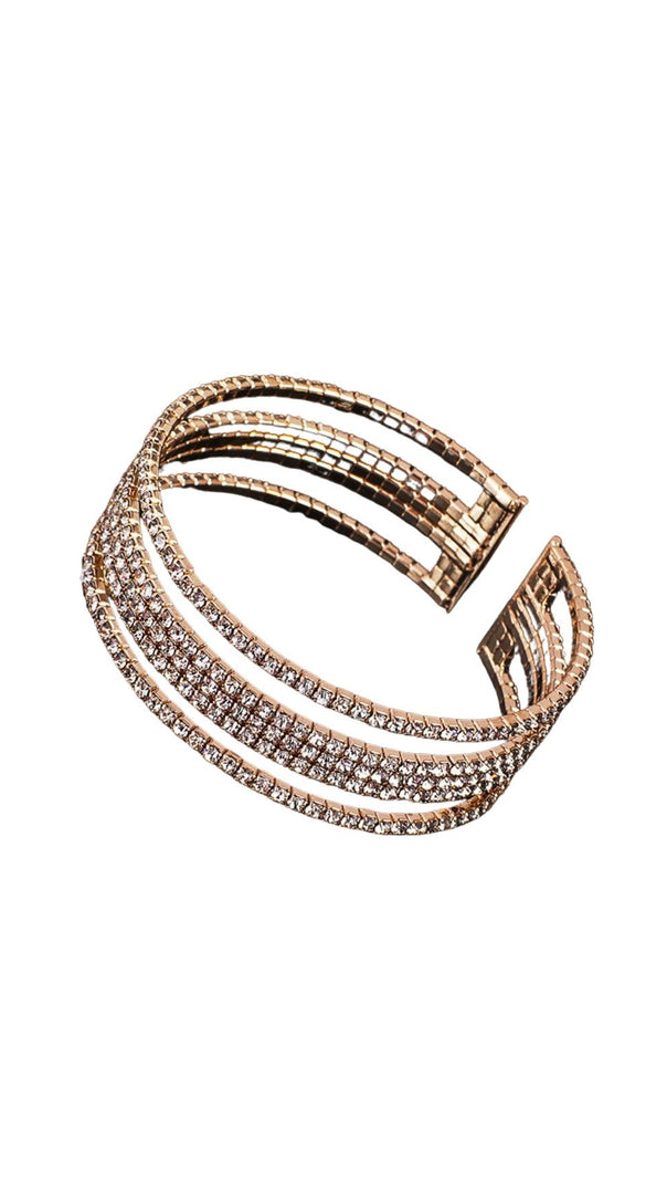 AIIZIE GOLD LAYERED DIAMANTE BRACELET - product image