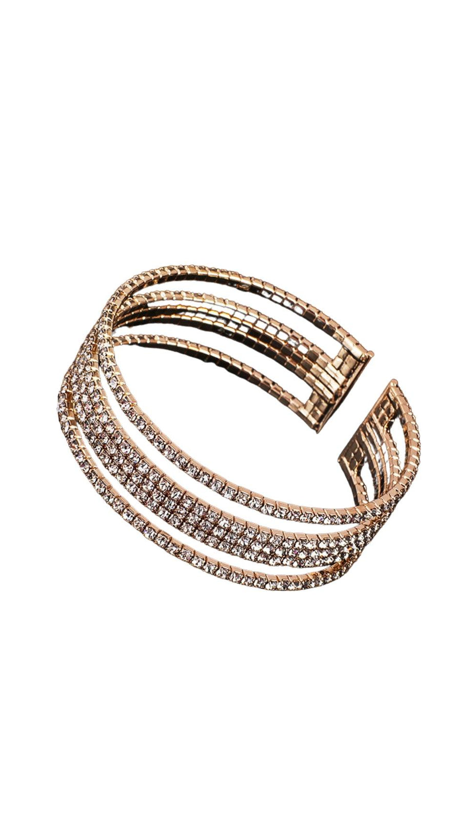 GOLDENES, MEHRLAGIGES DIAMANTENARMBAND
