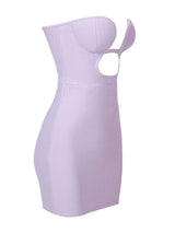 Zander Strapless Cutout Bandage Dress In Lilac