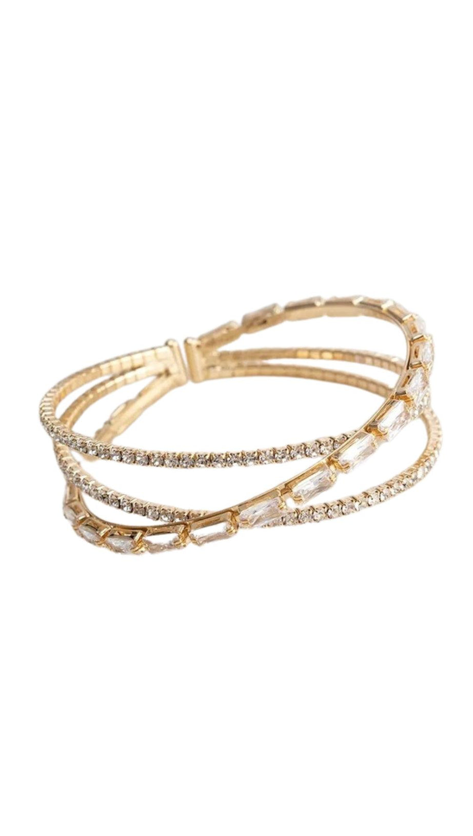 GOLDENES MEHRLAGIGES DIAMANTENARMBAND