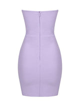 Zander Strapless Cutout Bandage Dress In Lilac