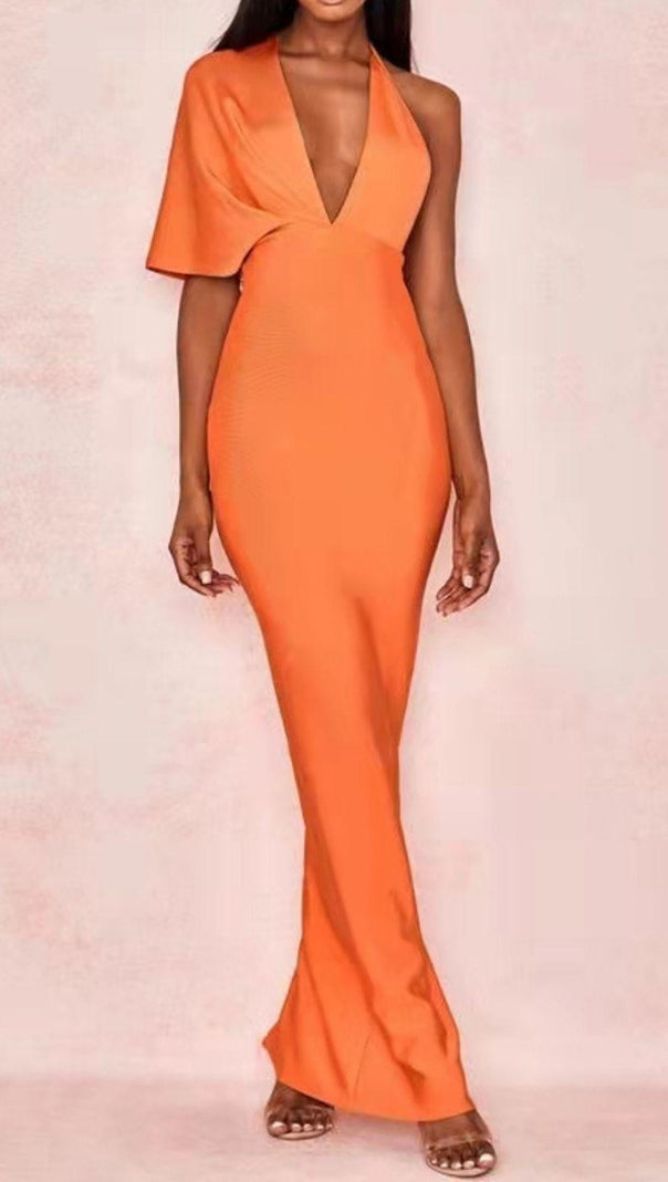 AIIZIE BANDAGE MAXI DRESS IN ORANGE - product image