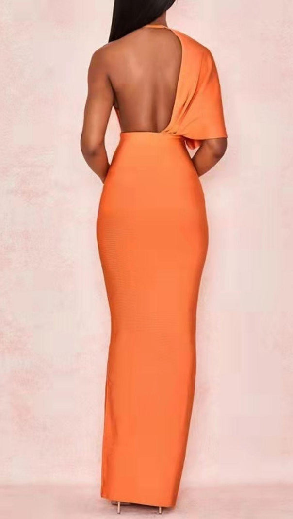 AIIZIE BANDAGE MAXI DRESS IN ORANGE - product image