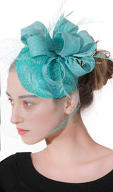 TURQUOISE VEIL FASCINATORS